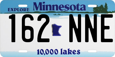 MN license plate 162NNE