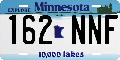 MN license plate 162NNF