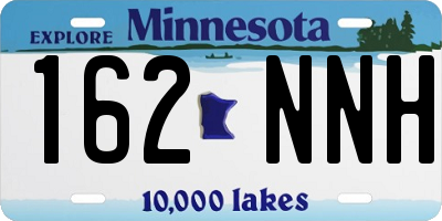 MN license plate 162NNH