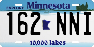 MN license plate 162NNI
