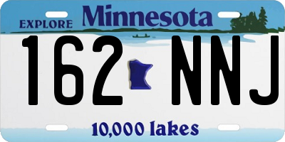 MN license plate 162NNJ
