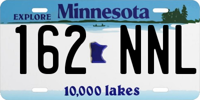 MN license plate 162NNL