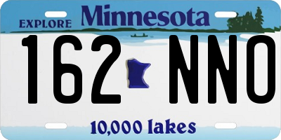 MN license plate 162NNO