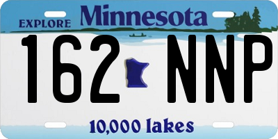MN license plate 162NNP