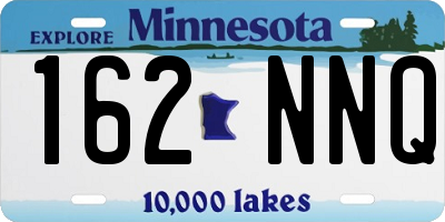 MN license plate 162NNQ