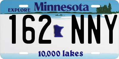 MN license plate 162NNY