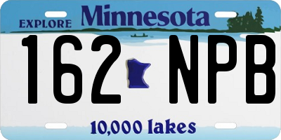 MN license plate 162NPB