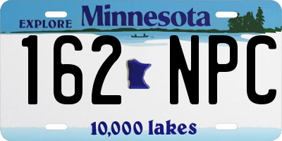 MN license plate 162NPC