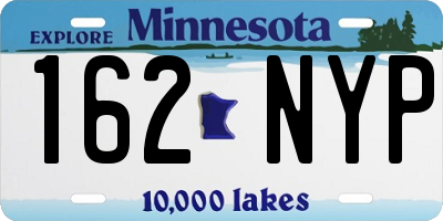 MN license plate 162NYP