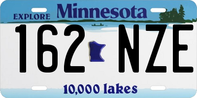 MN license plate 162NZE