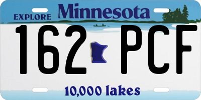 MN license plate 162PCF