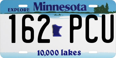 MN license plate 162PCU