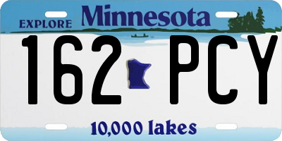 MN license plate 162PCY