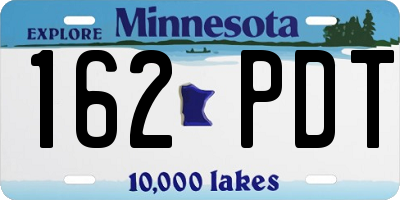 MN license plate 162PDT