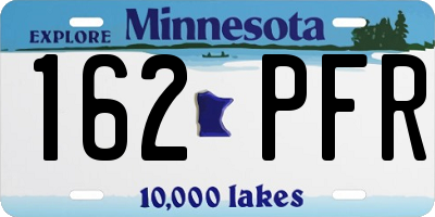 MN license plate 162PFR