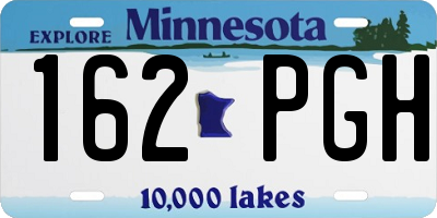 MN license plate 162PGH