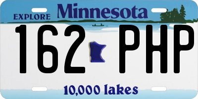 MN license plate 162PHP
