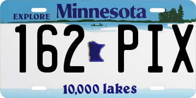 MN license plate 162PIX