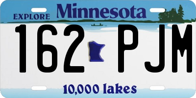 MN license plate 162PJM