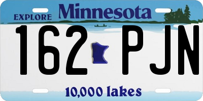 MN license plate 162PJN