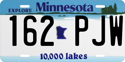 MN license plate 162PJW