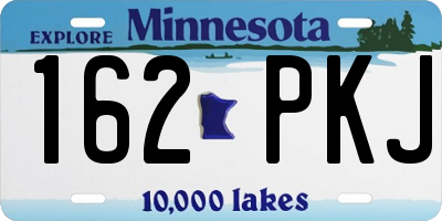 MN license plate 162PKJ
