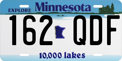 MN license plate 162QDF