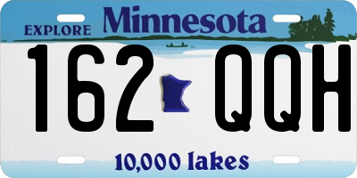 MN license plate 162QQH