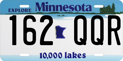 MN license plate 162QQR
