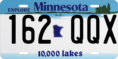 MN license plate 162QQX