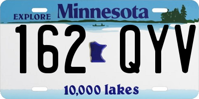 MN license plate 162QYV