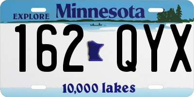 MN license plate 162QYX