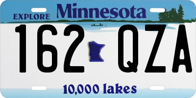 MN license plate 162QZA