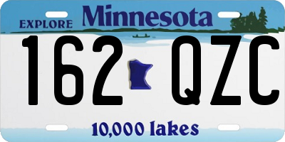 MN license plate 162QZC