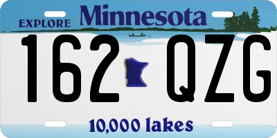 MN license plate 162QZG