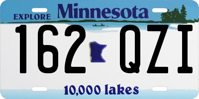 MN license plate 162QZI