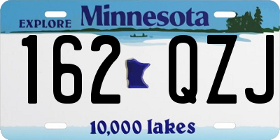 MN license plate 162QZJ