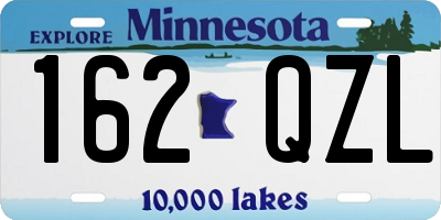 MN license plate 162QZL