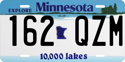 MN license plate 162QZM