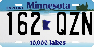 MN license plate 162QZN