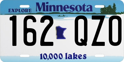 MN license plate 162QZO