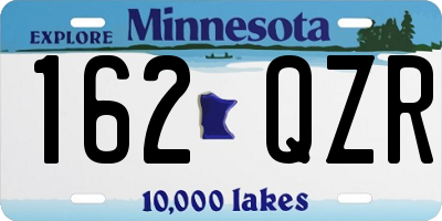 MN license plate 162QZR