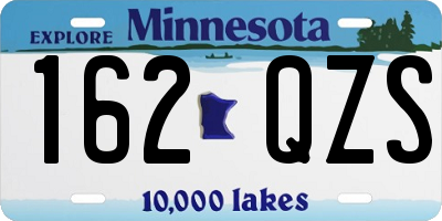 MN license plate 162QZS