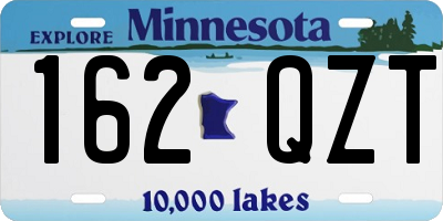 MN license plate 162QZT