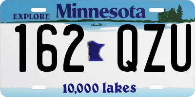 MN license plate 162QZU