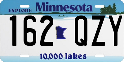 MN license plate 162QZY