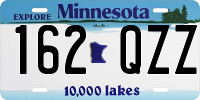MN license plate 162QZZ