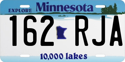 MN license plate 162RJA