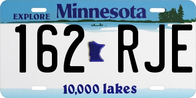 MN license plate 162RJE