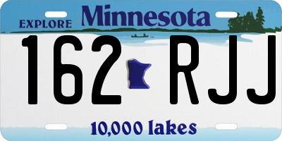 MN license plate 162RJJ